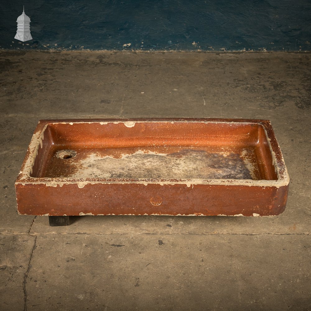 Shallow Trough Sink, Salt Glazed