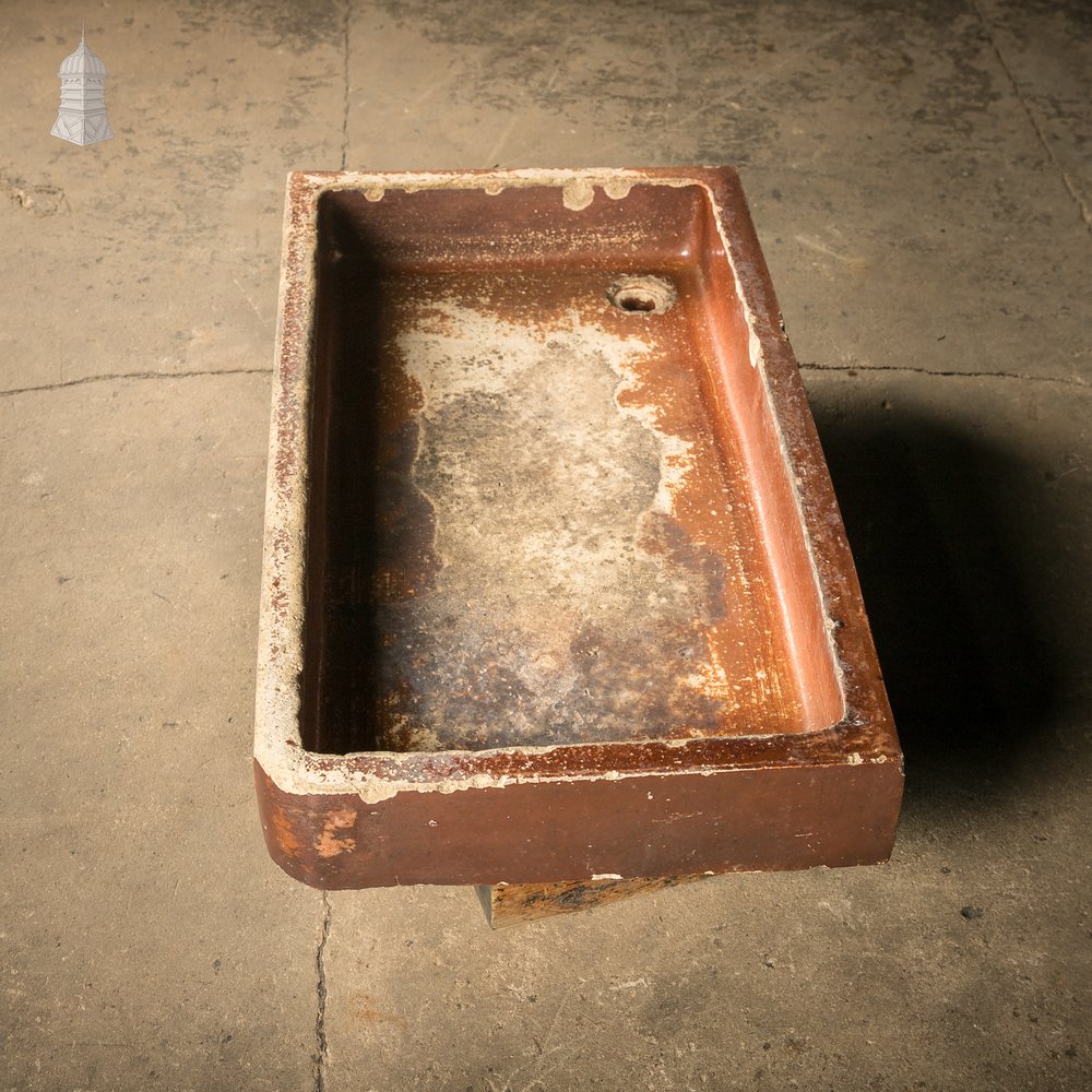Shallow Trough Sink, Salt Glazed