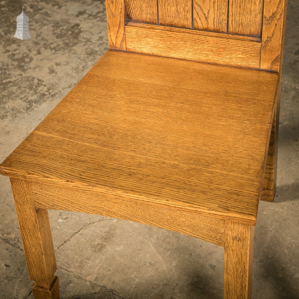 Oak Hallway Chairs, Gothic Revival