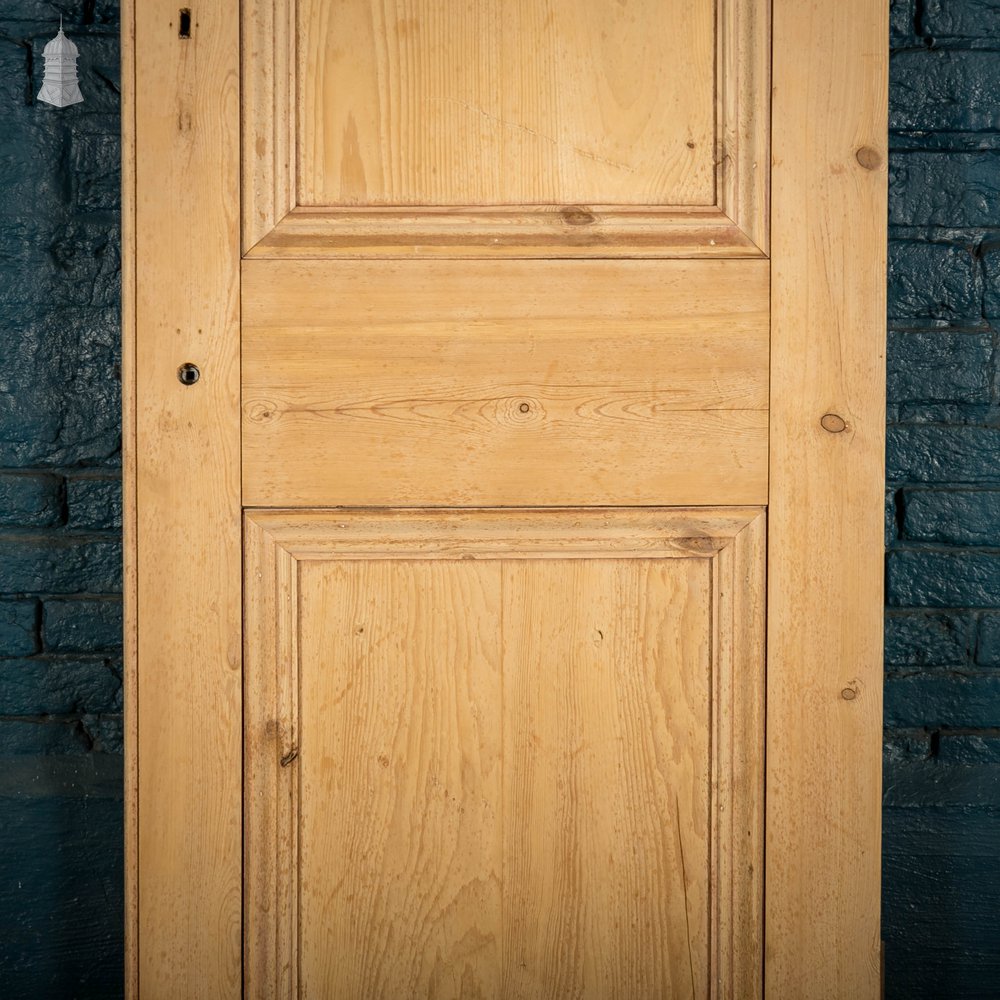 Pine Panelled Door, Victorian 3 Panel