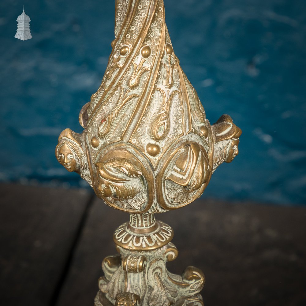 French Brass Candelabra, 19th C