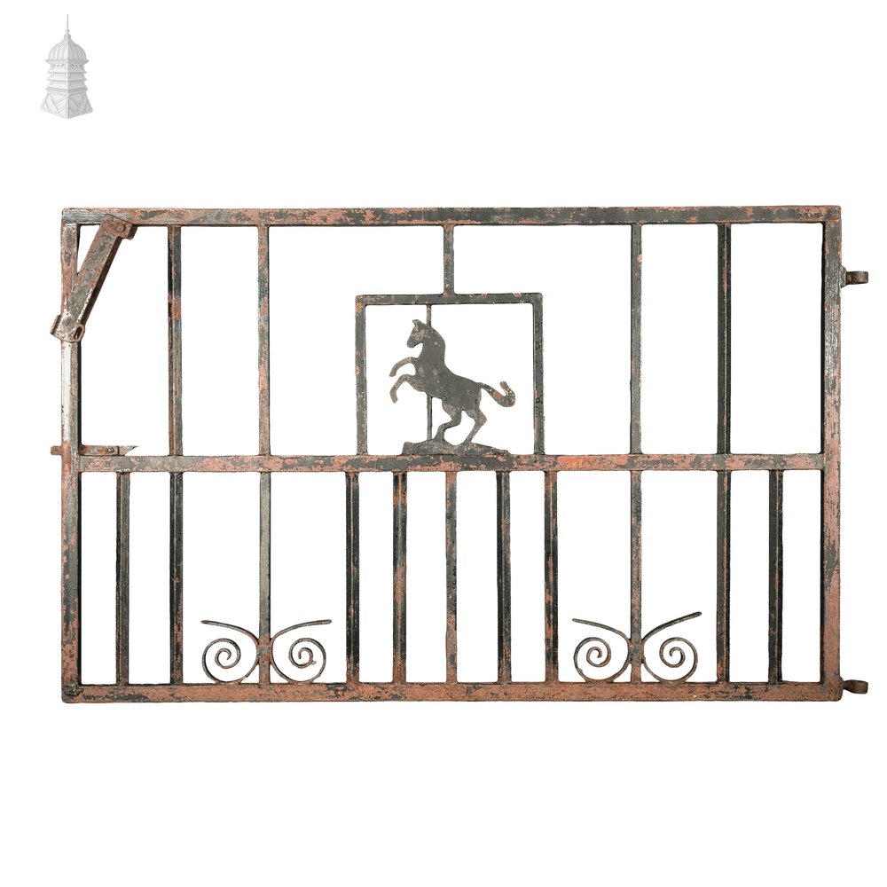 Gate with Prancing Horse Motif