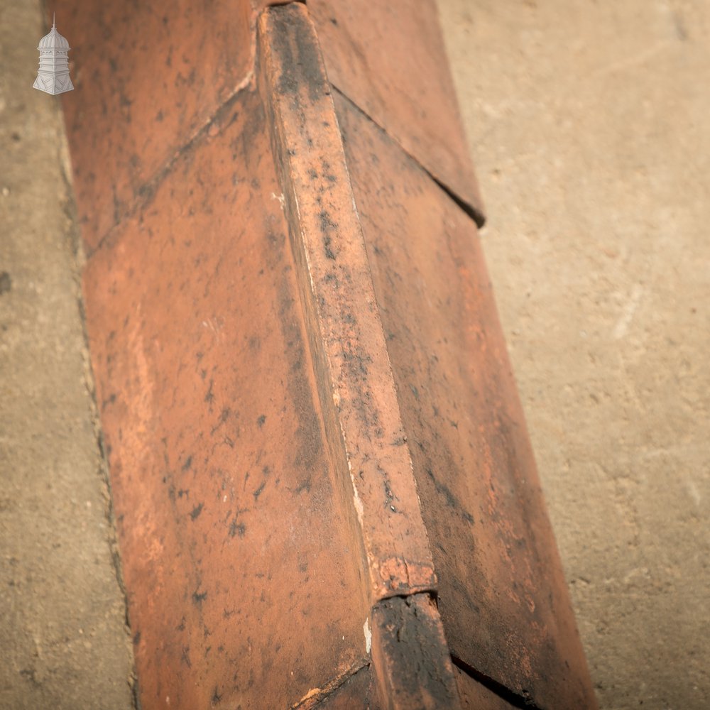Capped Ridge Tiles, Batch of 18 - A Run of 5.5 Metres