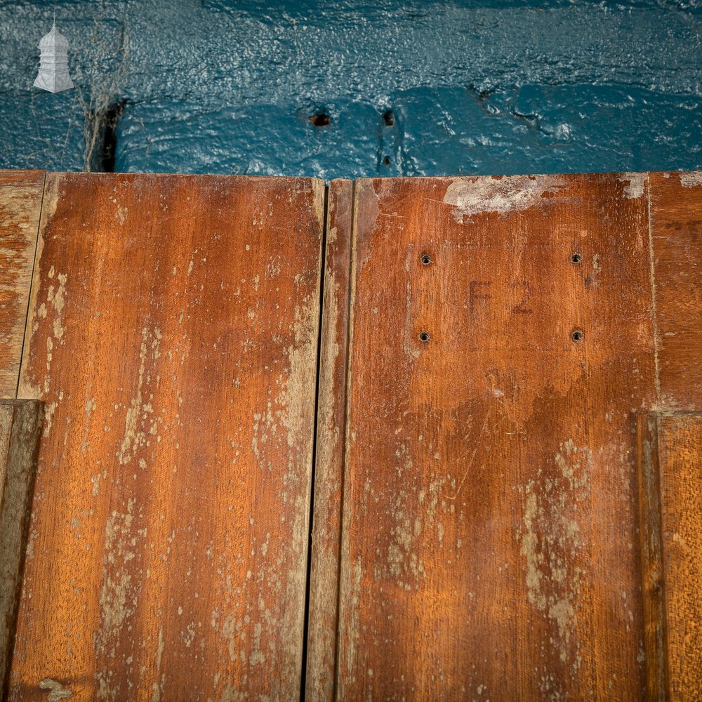 Paneled Hardwood Double Doors, Early 20th C, Mahogany