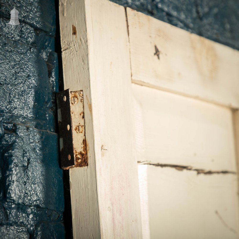 Paneled Double Doors, 6 Panel White Painted Pine