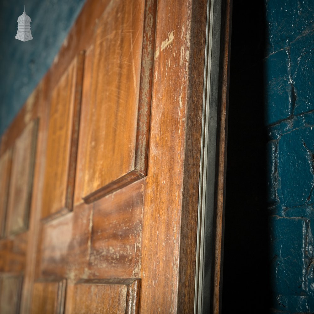 Paneled Hardwood Double Doors, Early 20th C, Mahogany