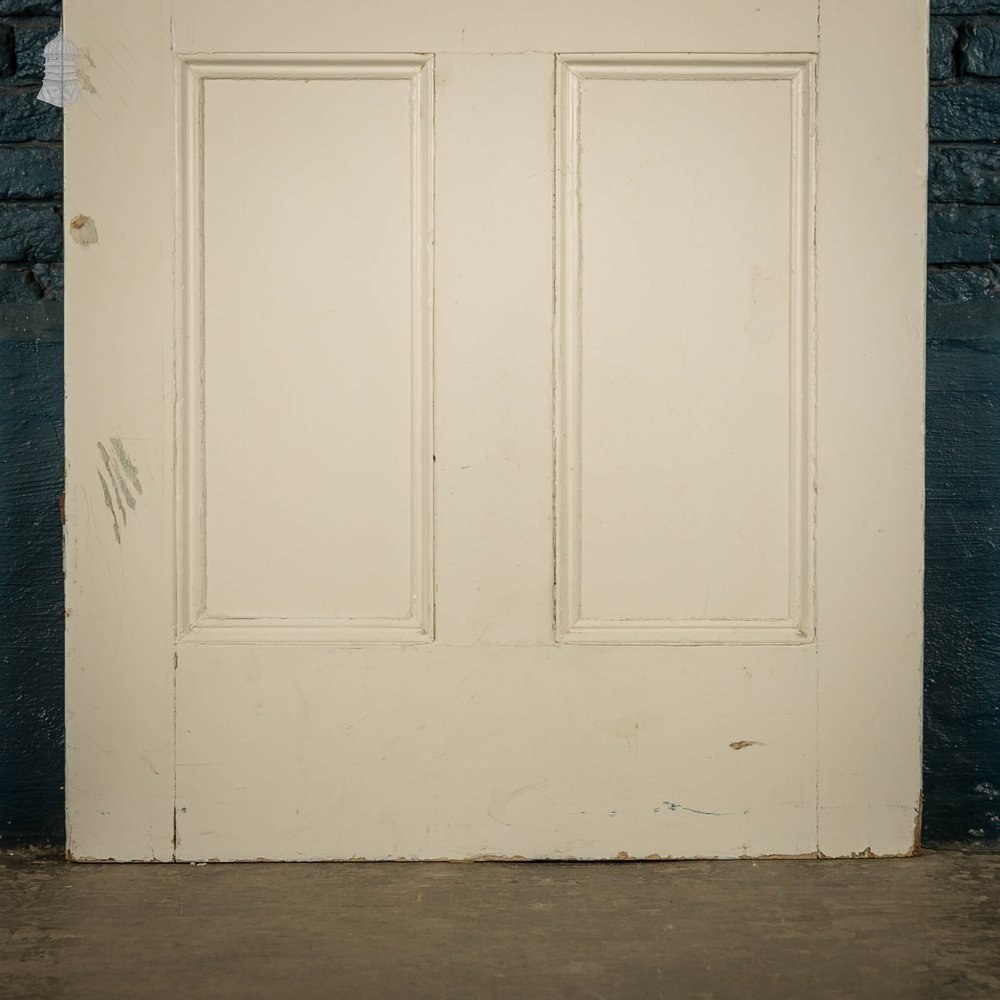 Pine Panelled Door, Victorian 4 Panel, White Painted