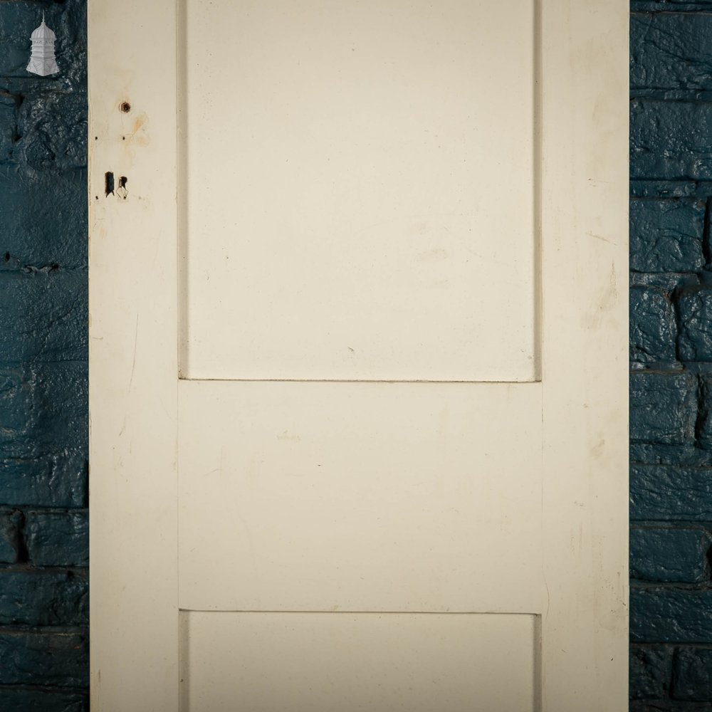 Pine Panelled Door, 2 Panel, White Painted