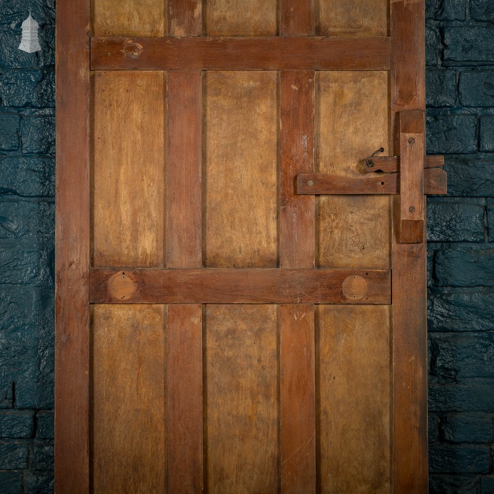 Pine Paneled Door, 12 panel wooden latch