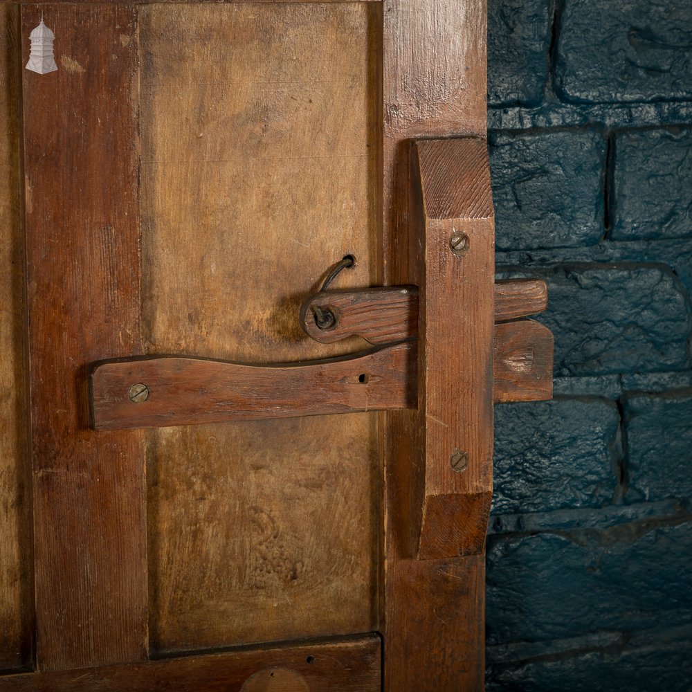 Pine Paneled Door, 12 panel wooden latch