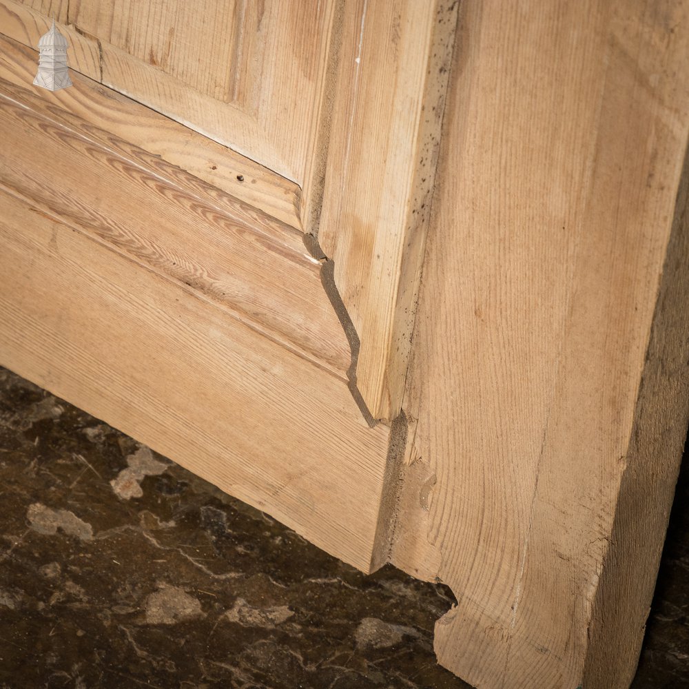 Curved Pine Panels, Late 19th C with Carved Floral Detail, Pair