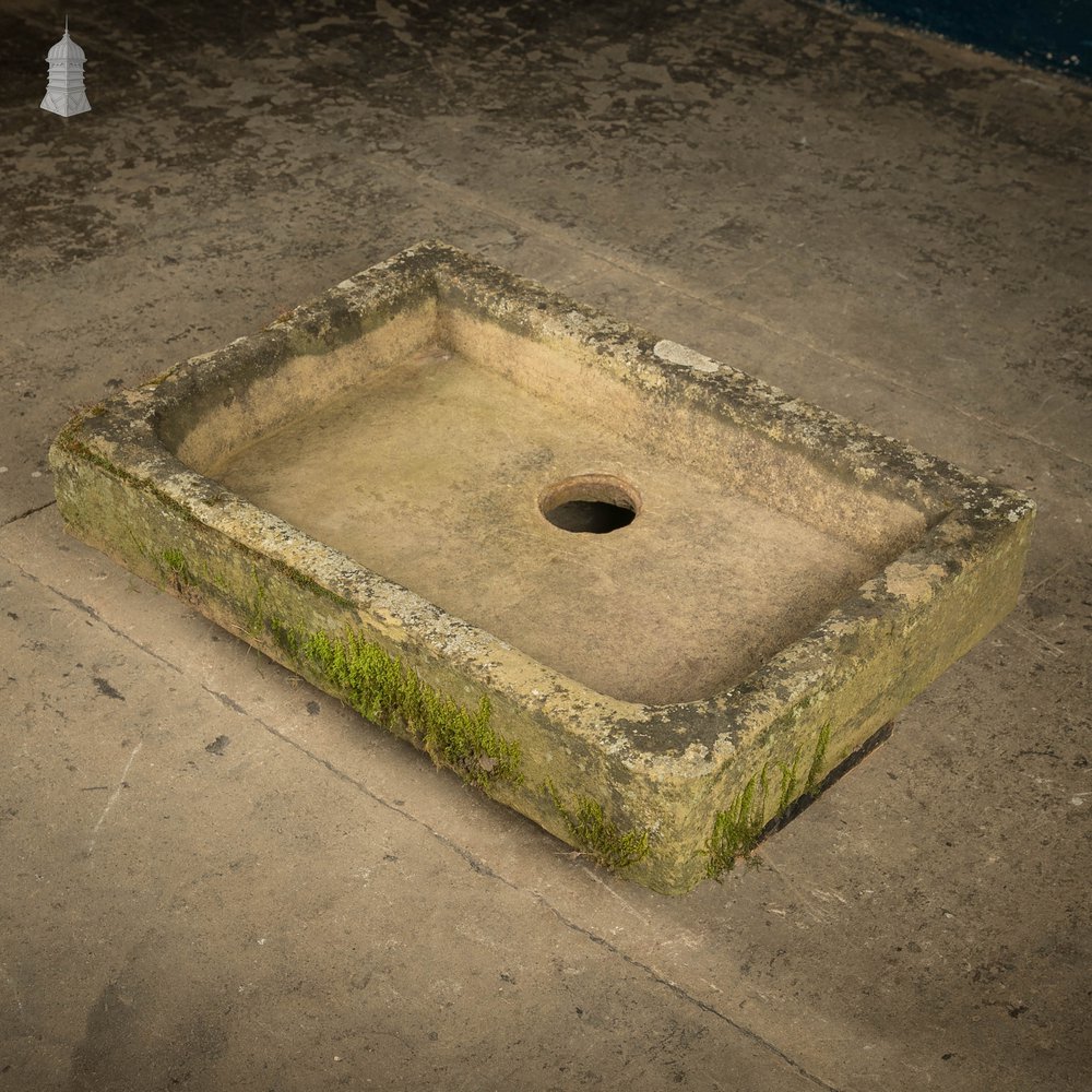 Weathered Stone Trough Planter