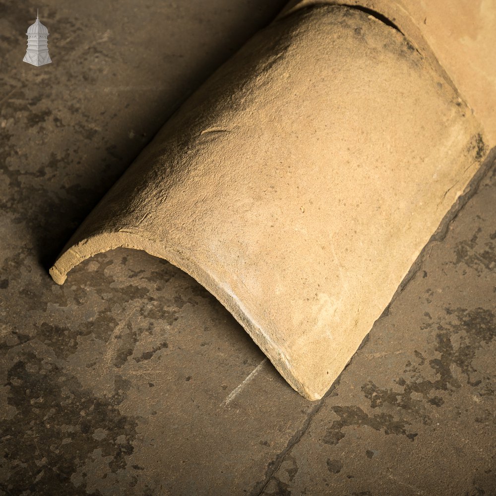 Buff Hogs Back Ridge Tiles, Batch of 36 Reclaimed