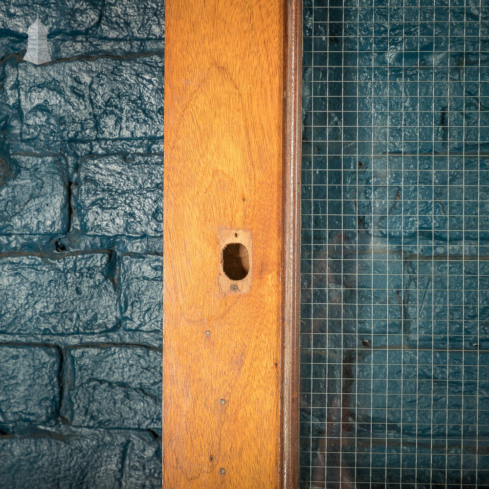 Glazed Internal Door, Mahogany with Wired Glass