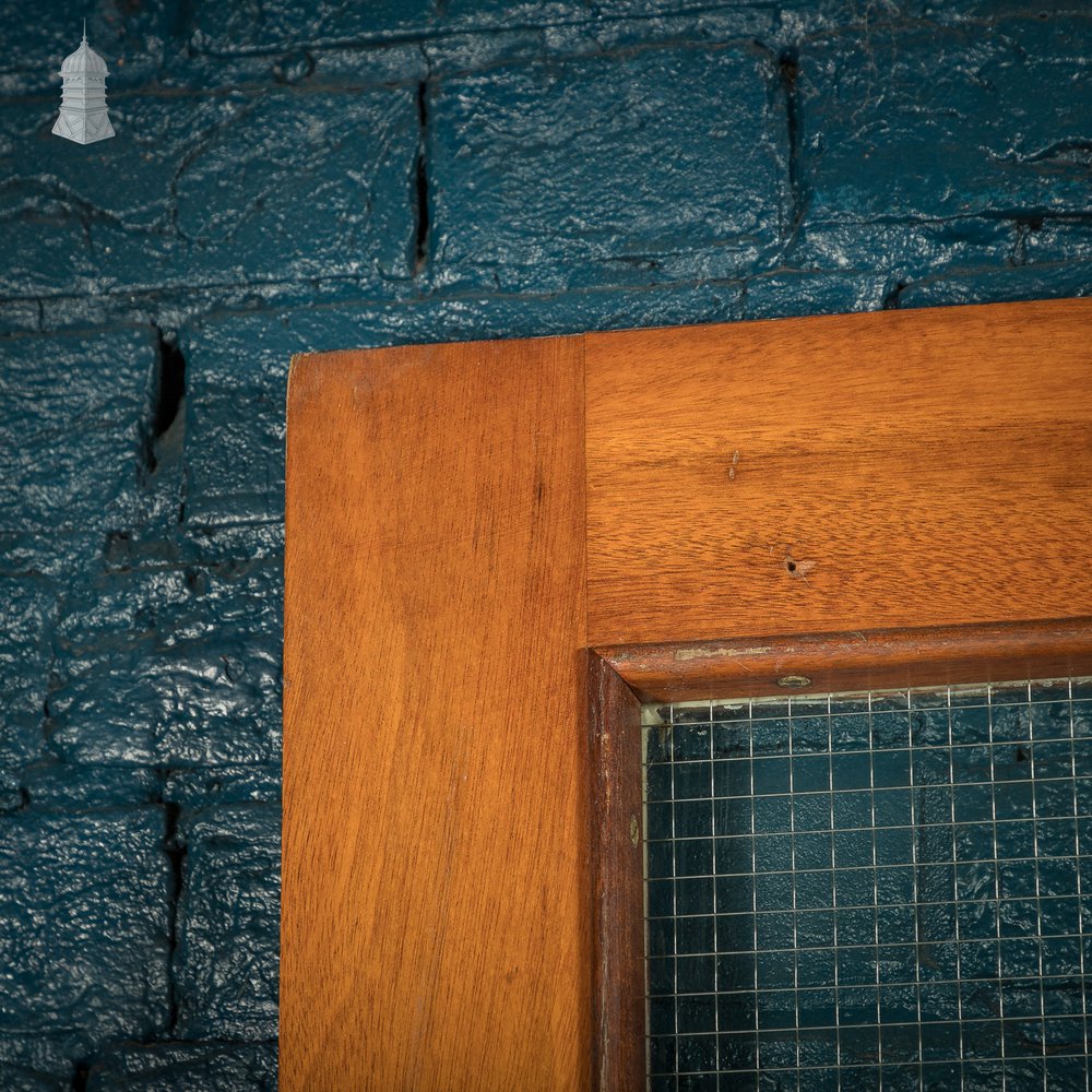 Glazed Internal Door, Mahogany with Wired Glass