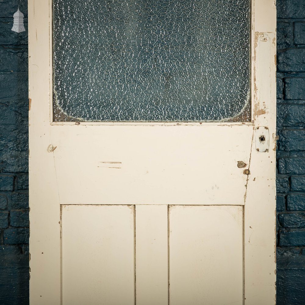 Half Glazed Door, 3 Panel Textured Glass