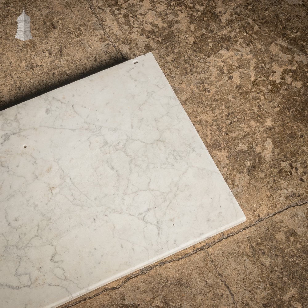 Marble Sink Surround, White Curved Front Marble Worktop with Circular Sink Aperture