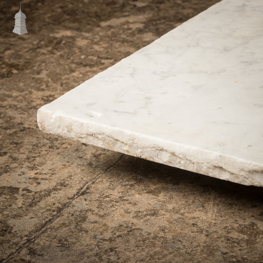 Marble Sink Surround, White Curved Front Marble Worktop with Circular Sink Aperture