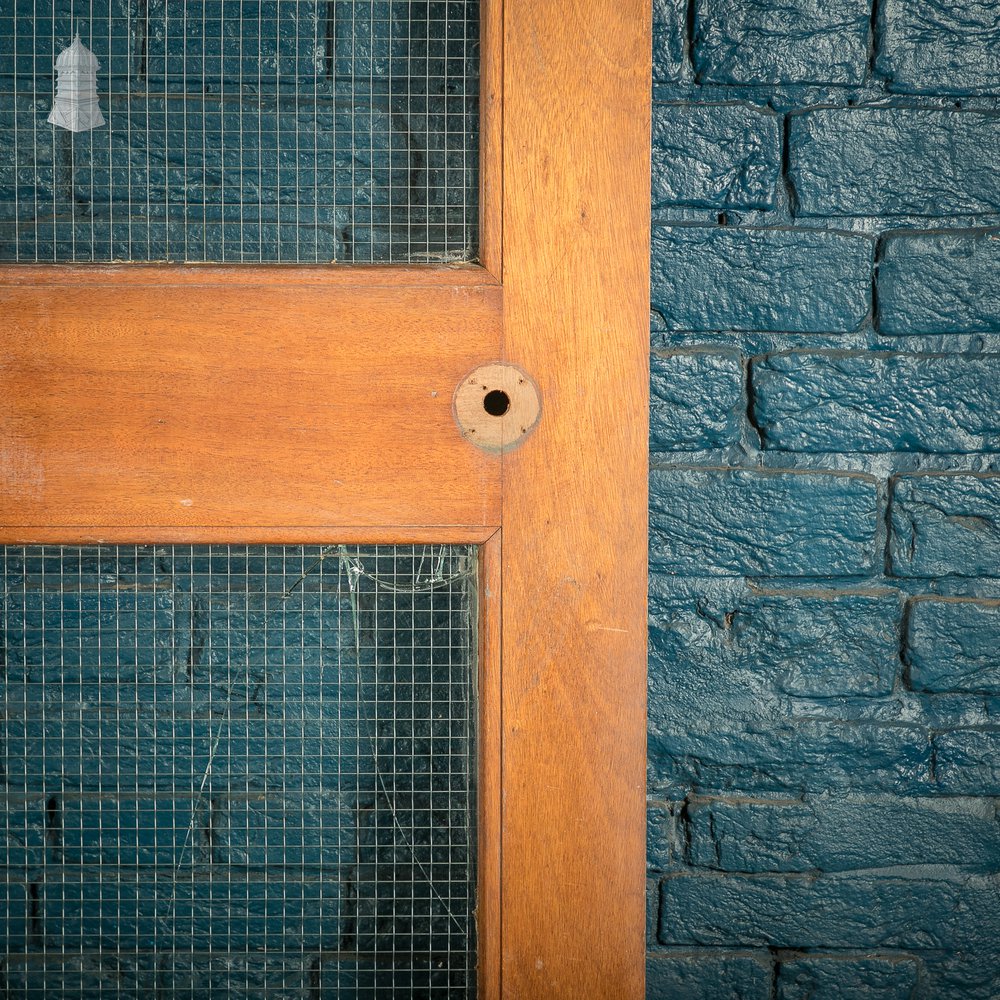 Glazed Internal Door, Mahogany with Wired Glass