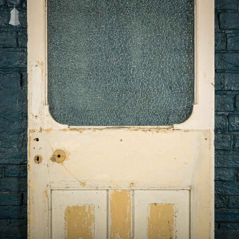 Half Glazed Door, 3 Panel Textured Glass