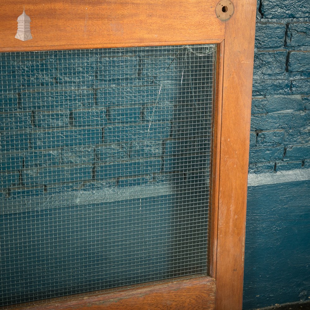 Glazed Internal Door, Mahogany with Wired Glass