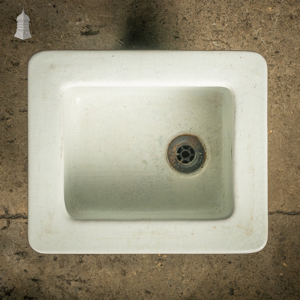 Laboratory Sink, White Glazed Small Belfast Sink by Royal Doulton