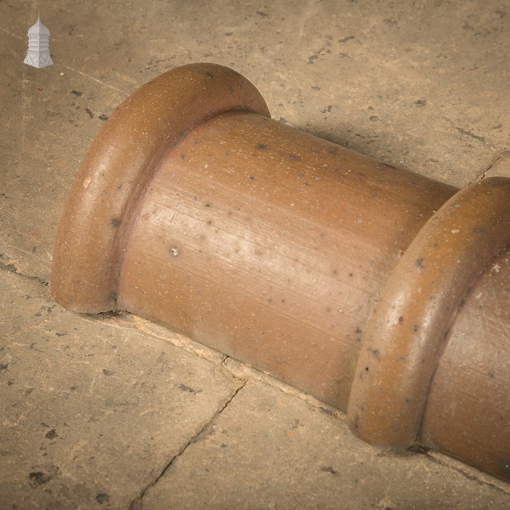 Capped Interlocking Terracotta Ridge Tiles, Batch of 23