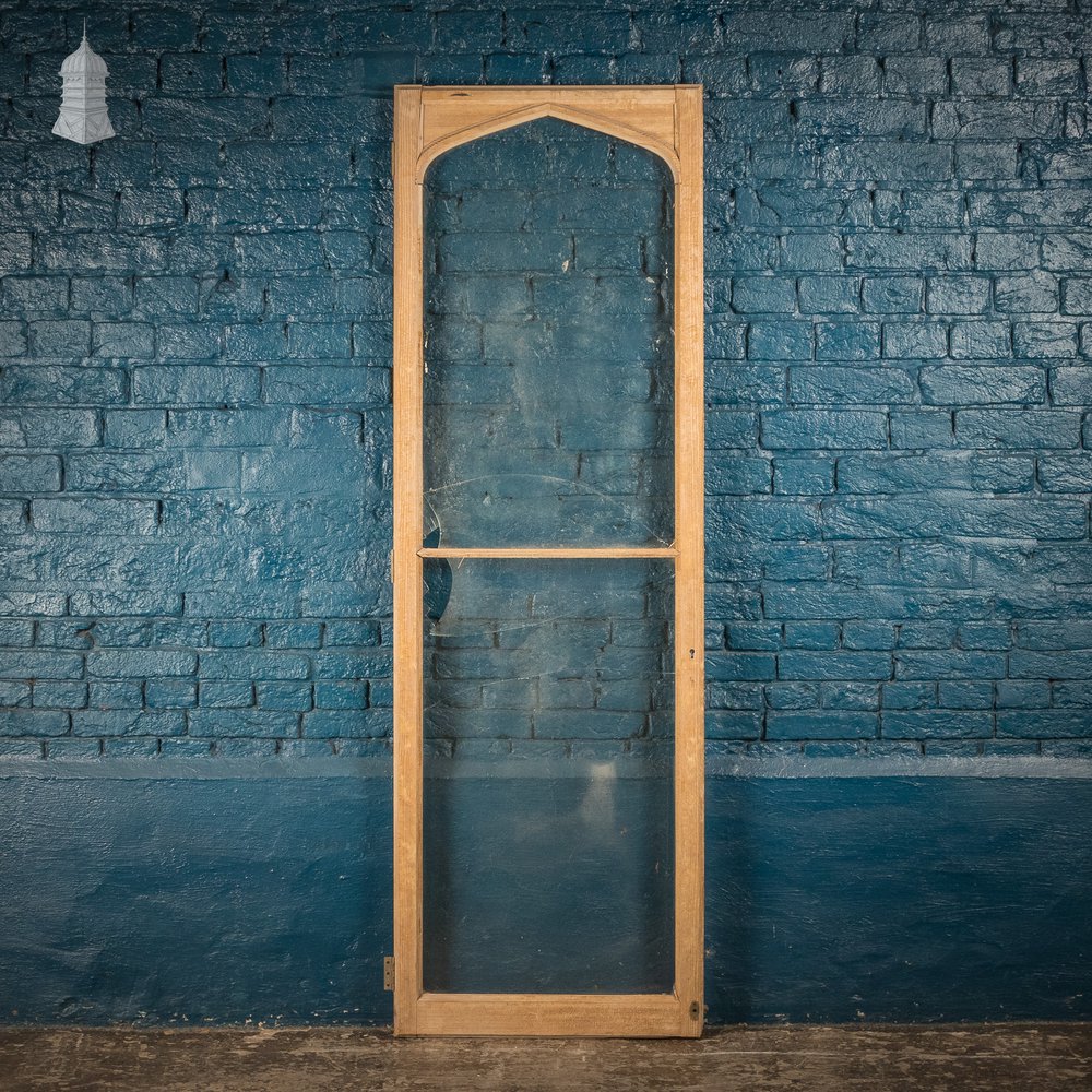 Glazed Pine Door, Cupboard Arched Door with Broken Glazing