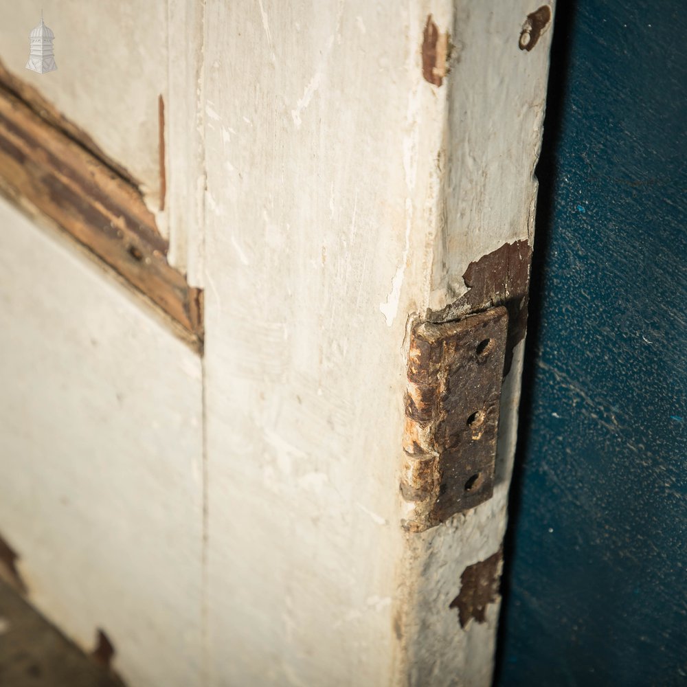 Half Glazed Door, 3 Panel Moulded Painted Pine Textured Glass