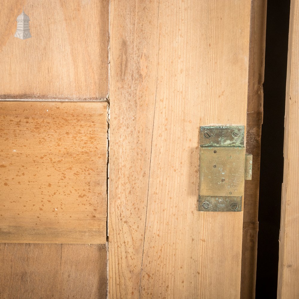 Pine Cupboard Doors, Victorian panelled pair