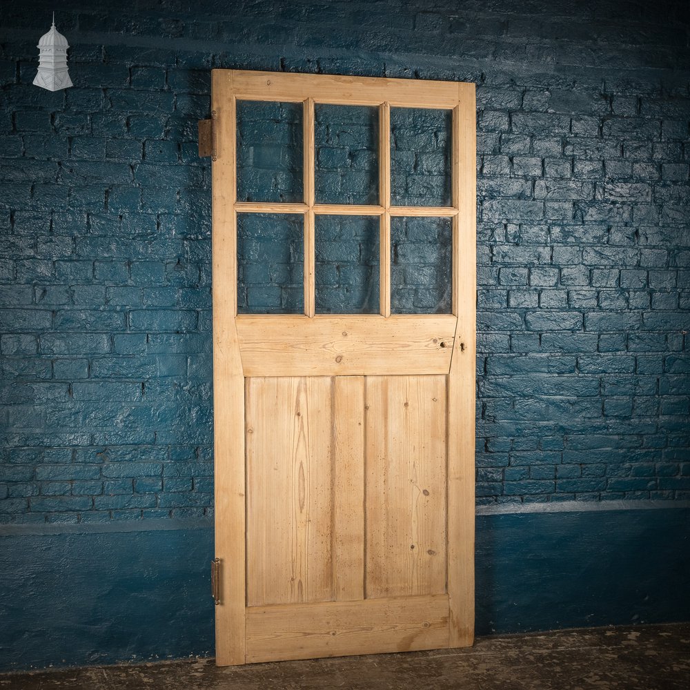 Half Glazed Door, Victorian Paneled Pine