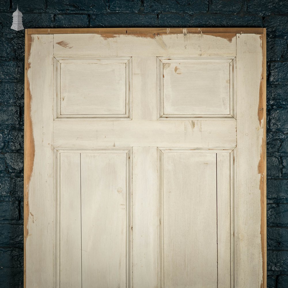 Pine Paneled Door, 6 Panel White Painted