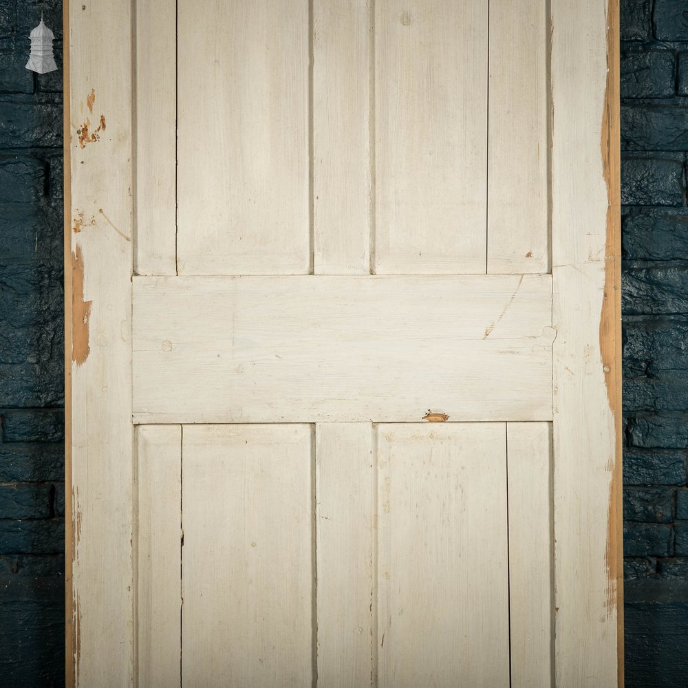 Pine Paneled Door, 6 Panel White Painted