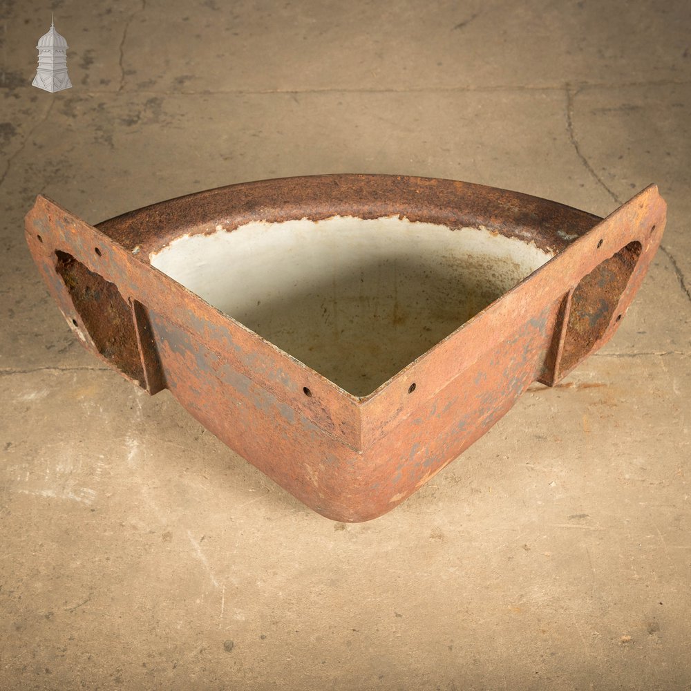 Equine Corner Trough, Part Glazed Cast Iron