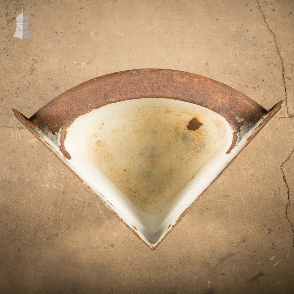Equine Corner Trough, Part Glazed Cast Iron