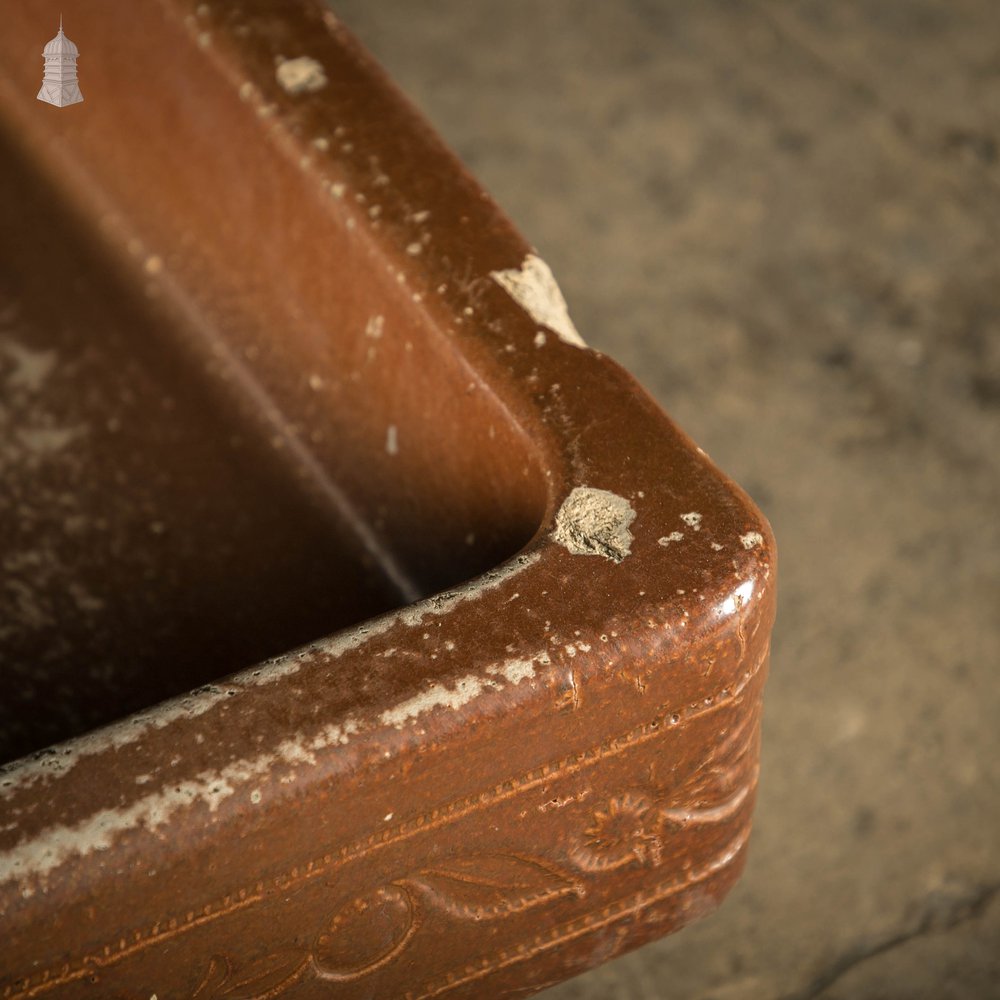 Edwardian Trough Sink, Shallow Salt Glazed