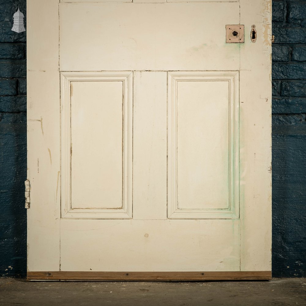 Pine Paneled Door, 6 Panel White Painted