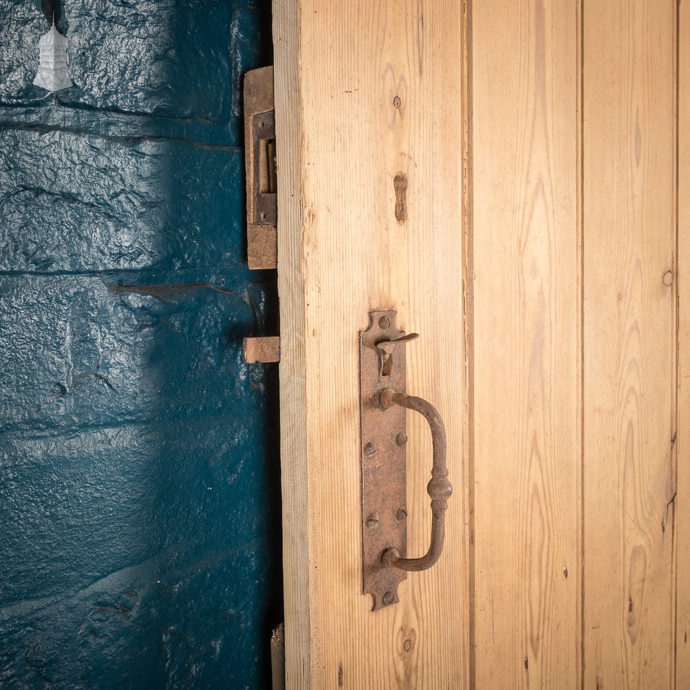 Pine Beadboard Door, 19th C Ledged Cottage Door