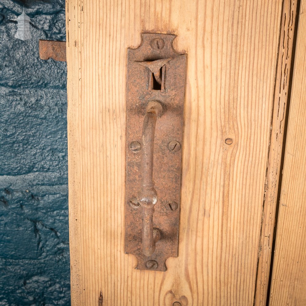 Pine Beadboard Door, 19th C Ledged Cottage Door