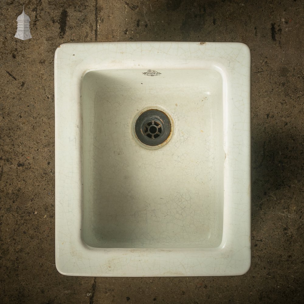 Laboratory Sink, White Glazed Small Belfast Sink by Royal Doulton