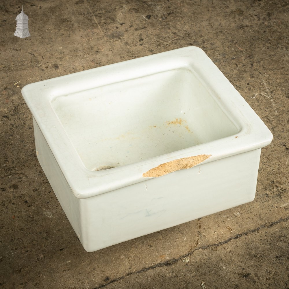 Laboratory Sink, White Glazed Small Belfast Sink by Royal Doulton