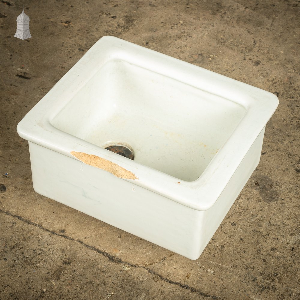 Laboratory Sink, White Glazed Small Belfast Sink by Royal Doulton