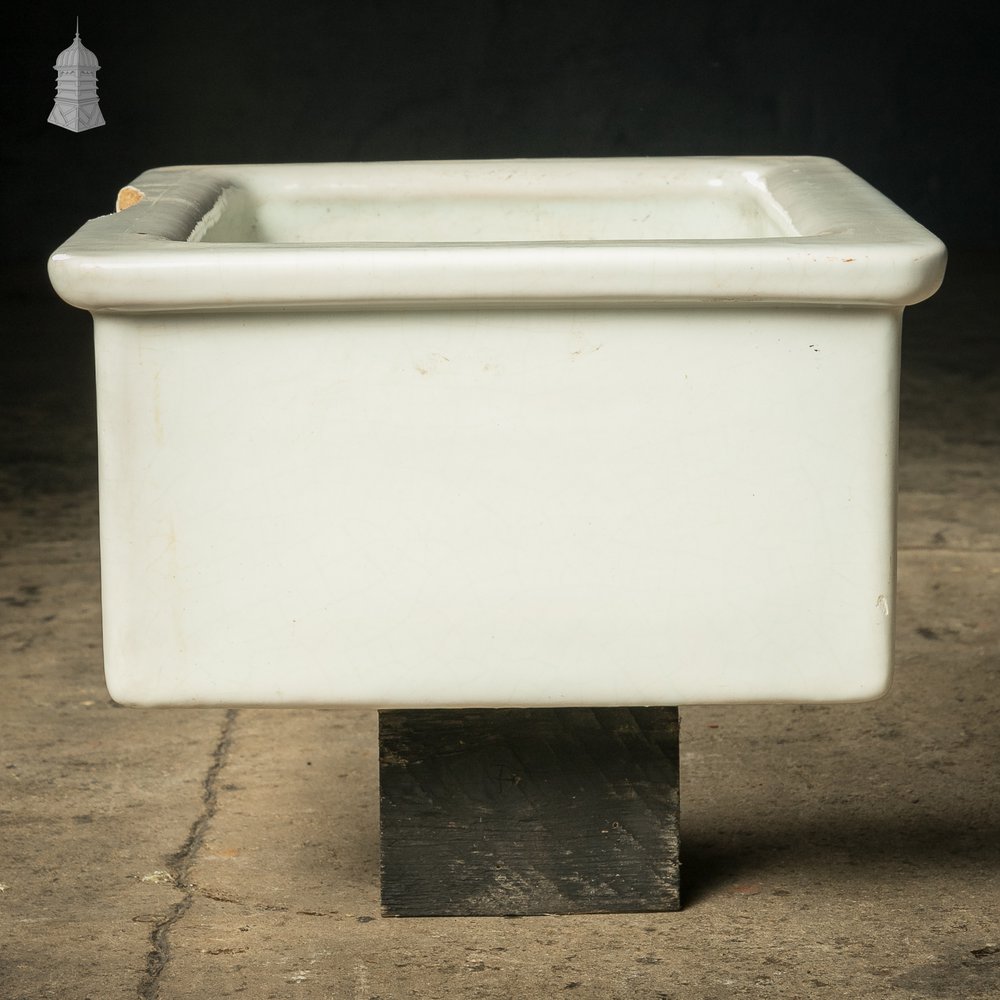 Laboratory Sink, White Glazed Small Belfast Sink by Royal Doulton