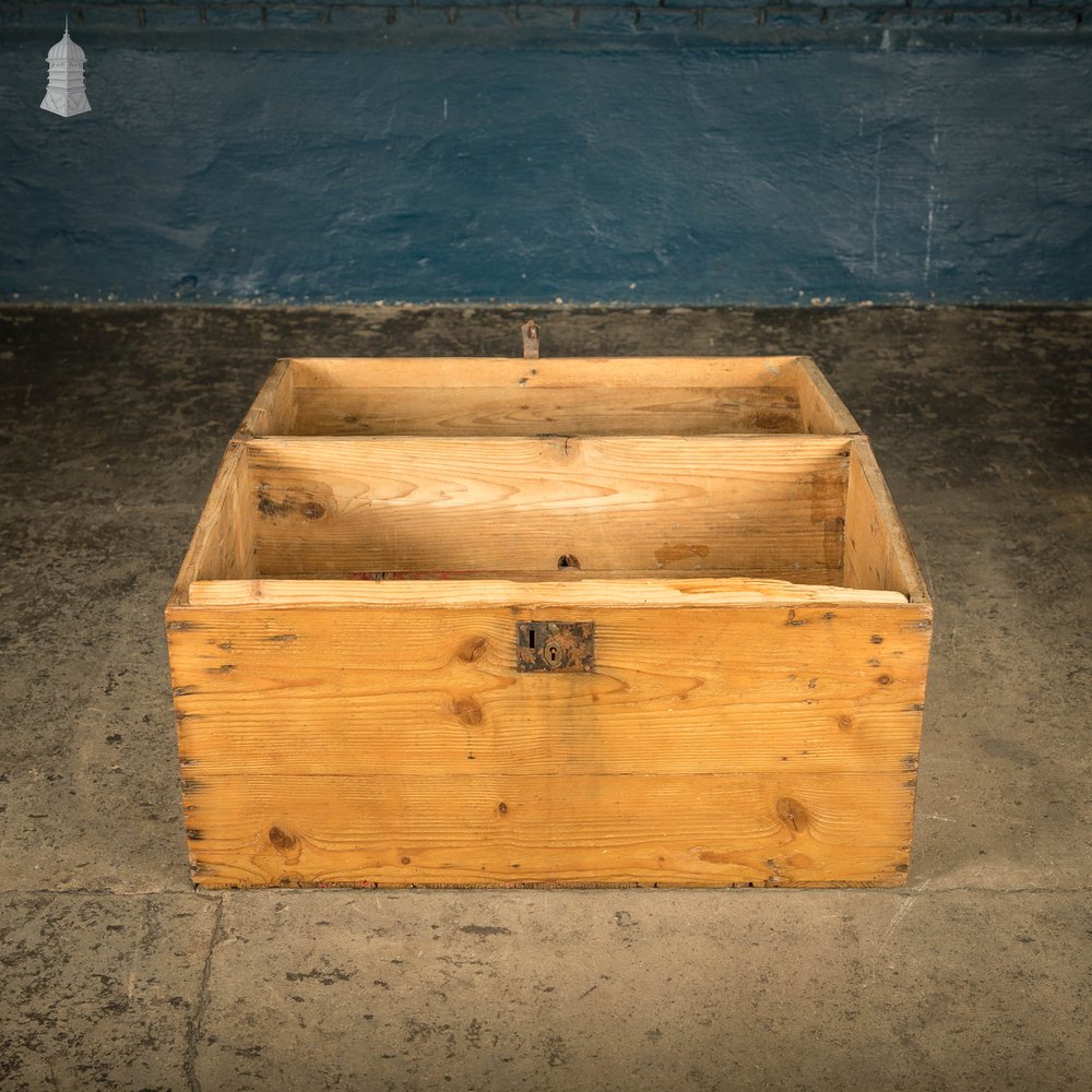 Dome Top Trunk, 19th C Pine Blanket Box Wooden Chest