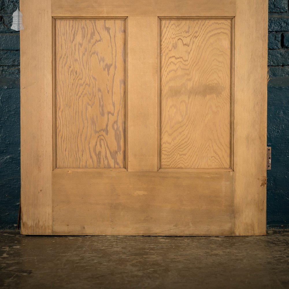 Half Glazed Door, 19th C Pine with Muranese Style Figured Glazing