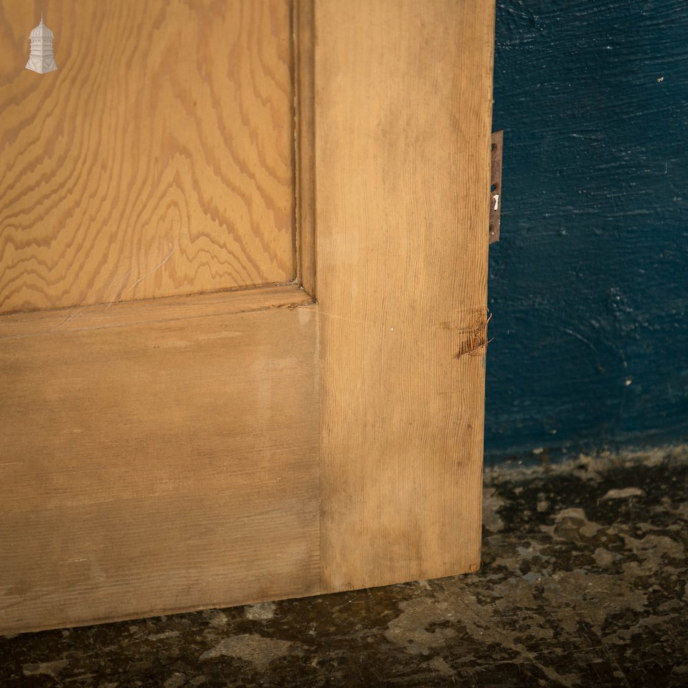 Half Glazed Door, 19th C Pine with Muranese Style Figured Glazing