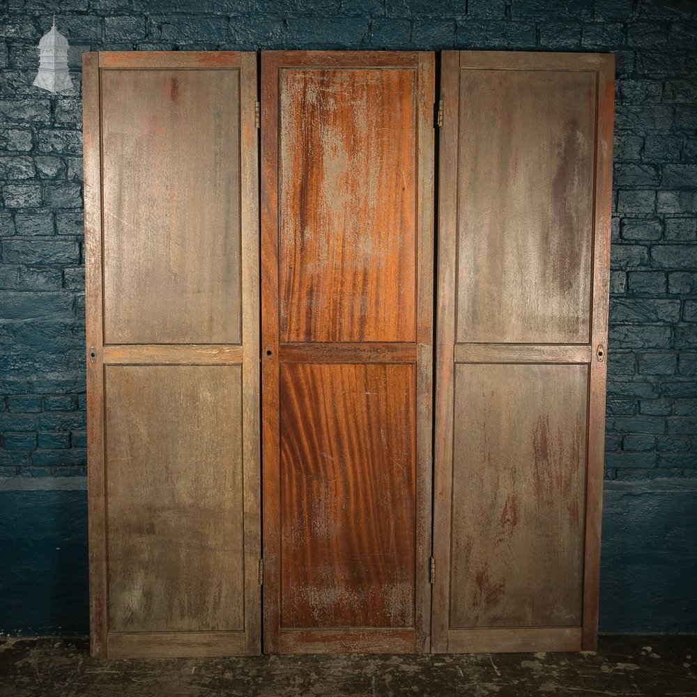 Shaker Style Cupboard Doors, Set of three, two panel Mahogany