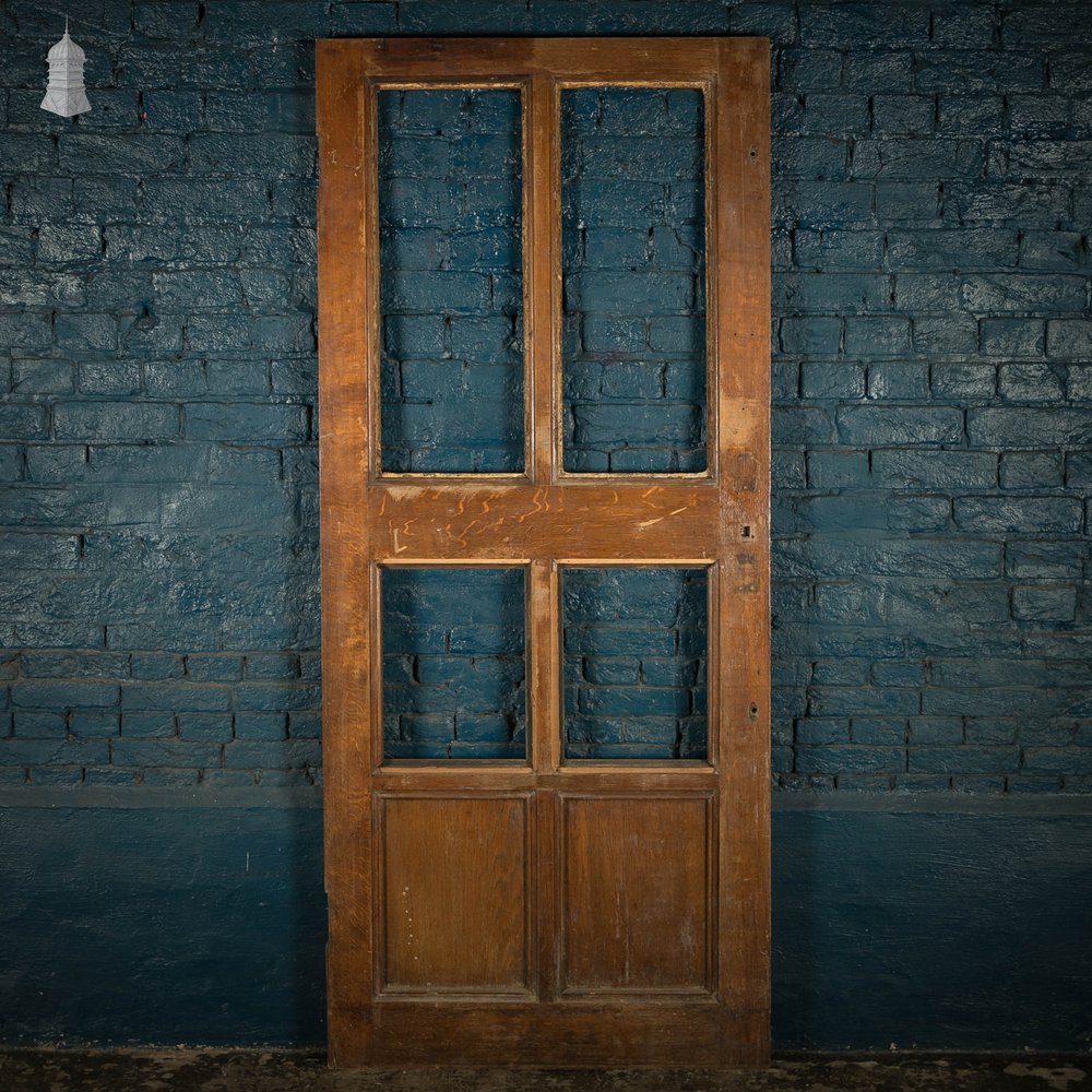 Half Glazed Door, 19th C Mahogany