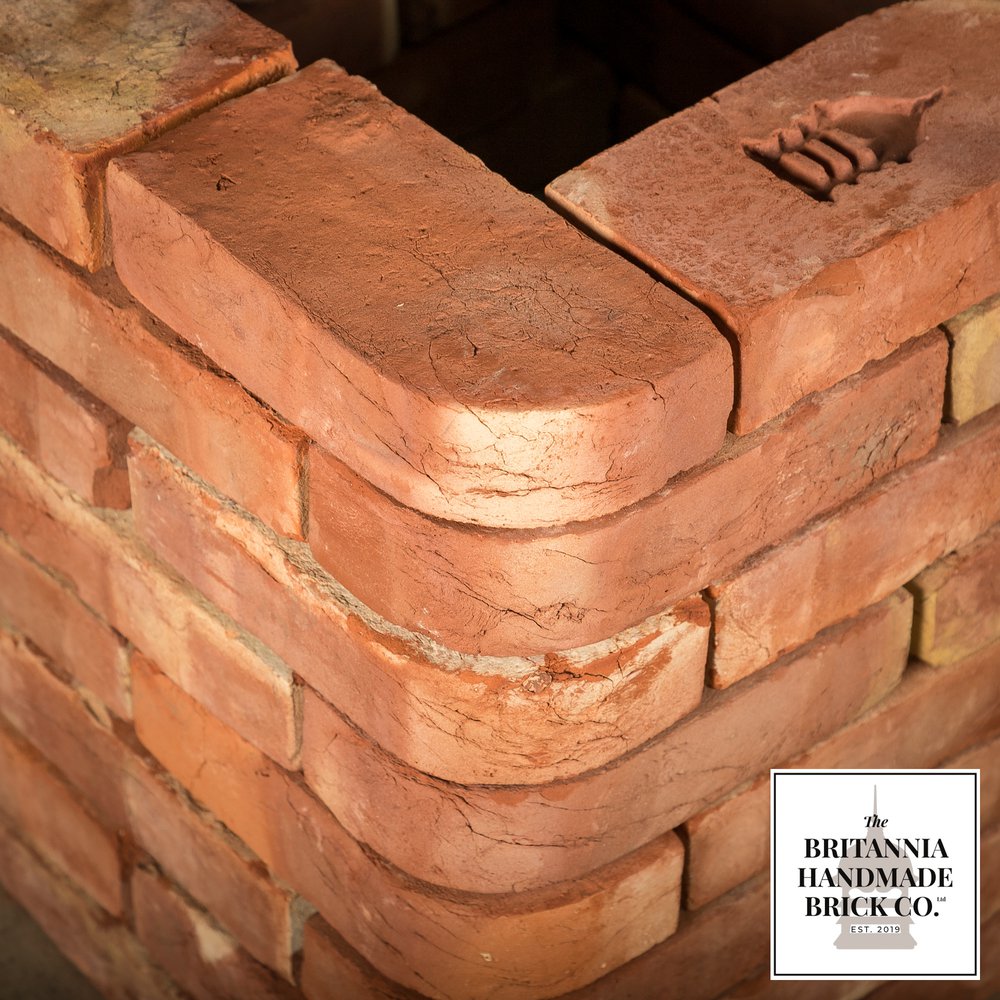 2” Single Bullnose, Handmade Period Style Red Brick