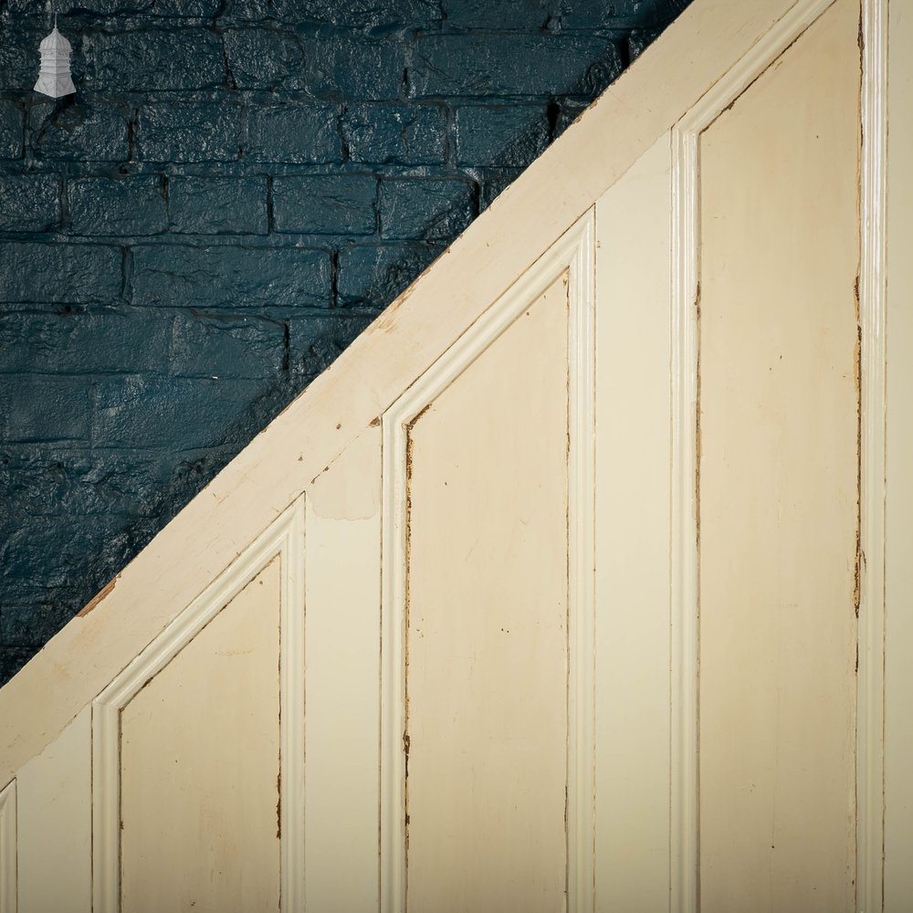 Painted Pine Panelling, Staircase 5 Moulded Panel Section